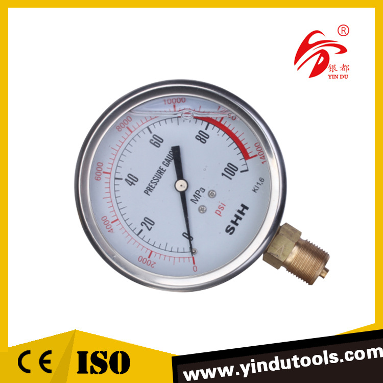 厂家直销 YN100耐震压力表 充油 抗震 液压表 油压表 量大包邮