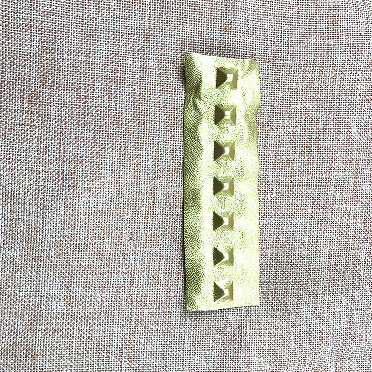 clothing PU Imitation leather Pyramid black PU Leatherwear Hat accessories Clothes & Accessories Leather strip customized Produce