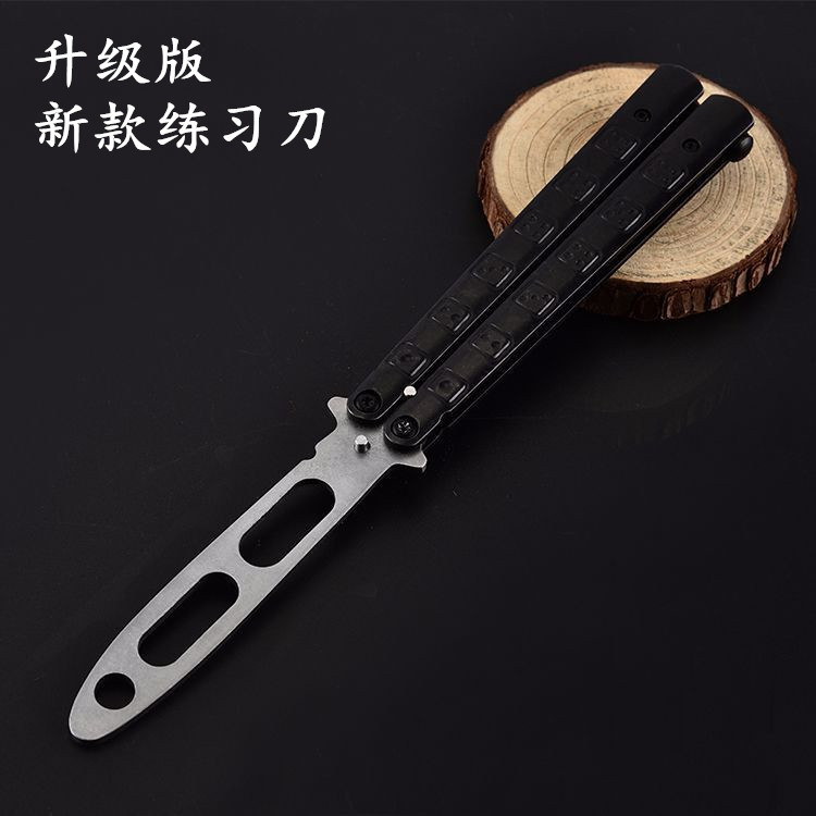 厂家直供蝴蝶刀新款安全蝴蝶练习小刀 新手入门练习蝴蝶刀未开刃