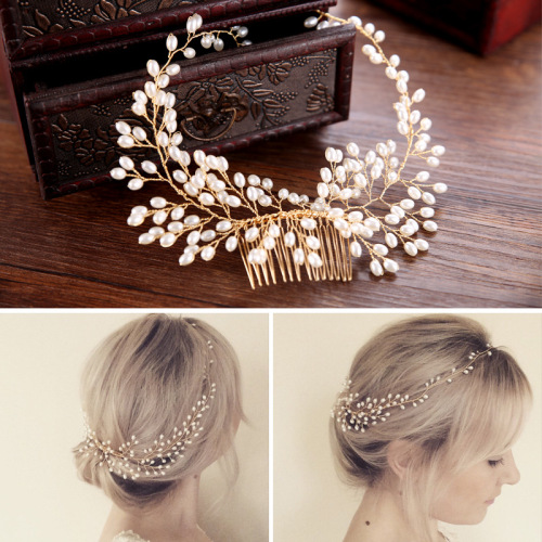 Hairpin hair clip hair accessories for women Pearl long hair with comb pan hair accessories