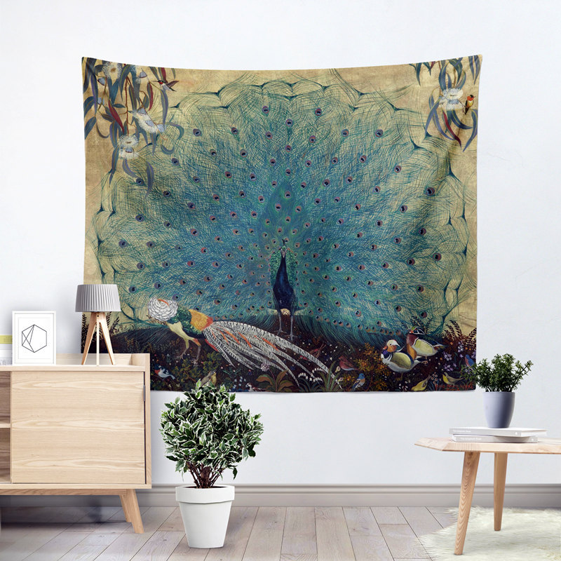 产地货源出口外贸涤纶印花挂毯多尺寸多款可选可定制批发装饰挂布