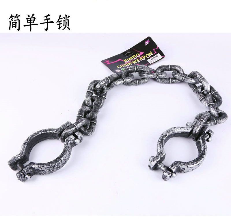 Halloween Party Props, Costumes, Trick Toys, Prisoner Bracelets, Plastic Children's Toys, Simulated Shackles