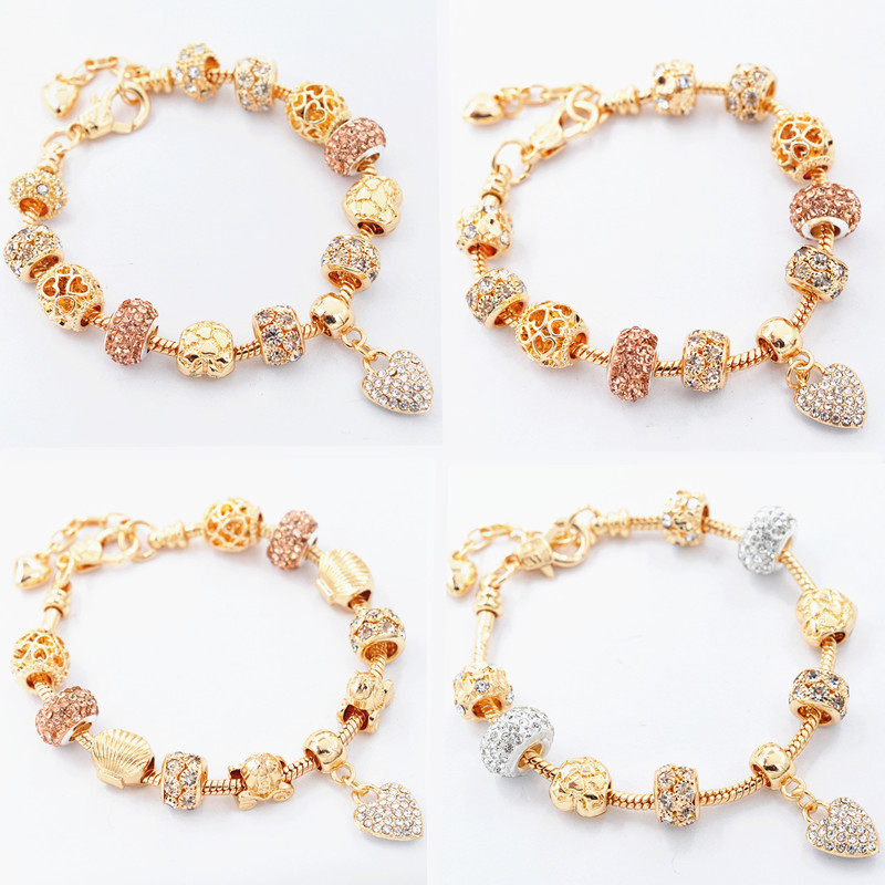 40g Weight Alloy Pendant Material Diamond Inlay Material Bracelets Classification Alloy Chain Material 1 Piece Quantity Holiday, Daily, Street Occasion Alloy Material Letter, Heart Shape Pattern Unisex Gender Plating Design Simple Style Style Simple Style Letter Heart Shape Diamond Alloy Wholesale Bracelets 13