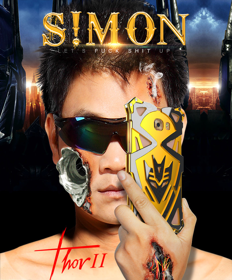 SIMON THOR Ⅱ Aviation Aluminum Alloy Shockproof Armor Metal Case Cover for Samsung Galaxy C9 Pro C9000