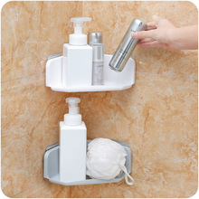 Miễn phí đấm phòng tắm kệ tam giác góc E448 lưu trữ nhà bếp nhựa đồ vệ sinh giá bán buôn phòng tắm Kệ