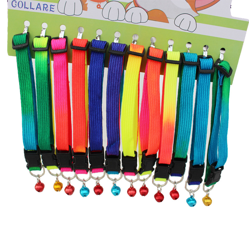 Collar de campana colorida para mascotas, collar de perro, collar de gato, collar de perro pequeño, artículos para mascotas