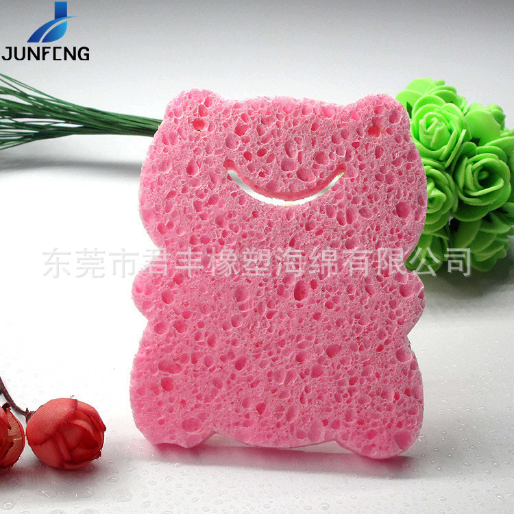 定制不掉色洗澡木浆棉 粉红色导电海绵电极材料 电极吸水片