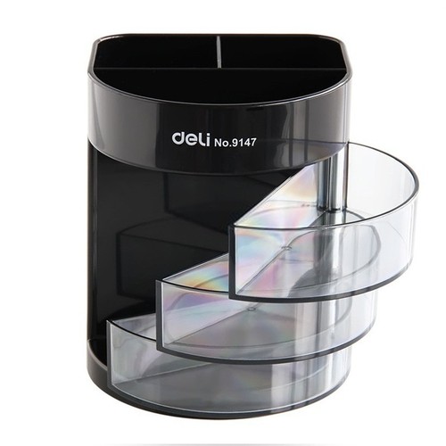 Deli Stationery 9147 Multi-layer Pen Holder Office Business Plastic Pen Holder Creative Fashion Storage Pen Holder Wholesale