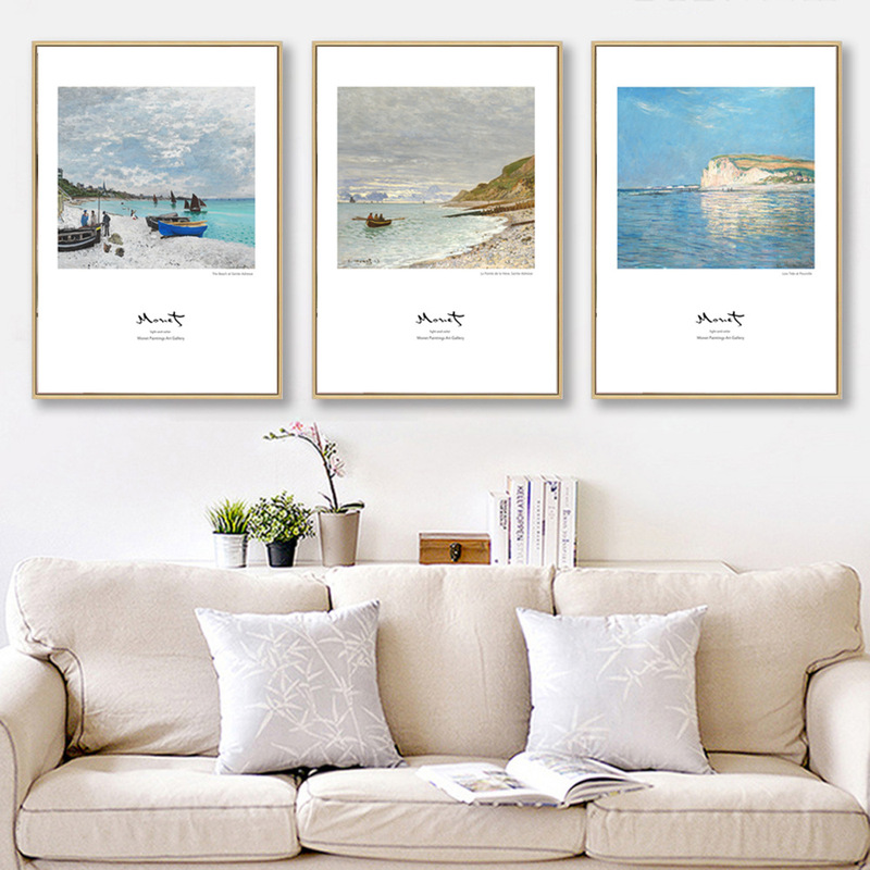 European Style Simple Living Room Decorative Painting Inkjet Monet Oil Painting Landscape Hotel Hotel Apartment Home Hanging Painting European Style Simple Living Room Decorative Painting Inkjet Monet Oil Painting Landscape Hotel Hotel Apartment Home Hanging Painting