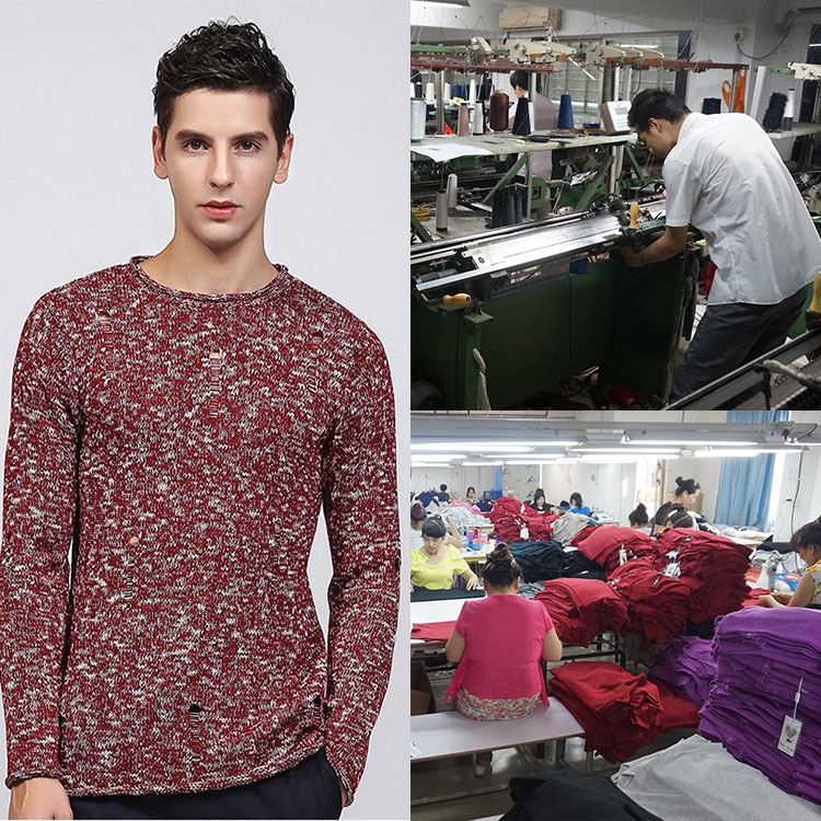 毛衣加工 厂家  男装套头衫加工定做 淘工厂毛衣定制来图样|ru