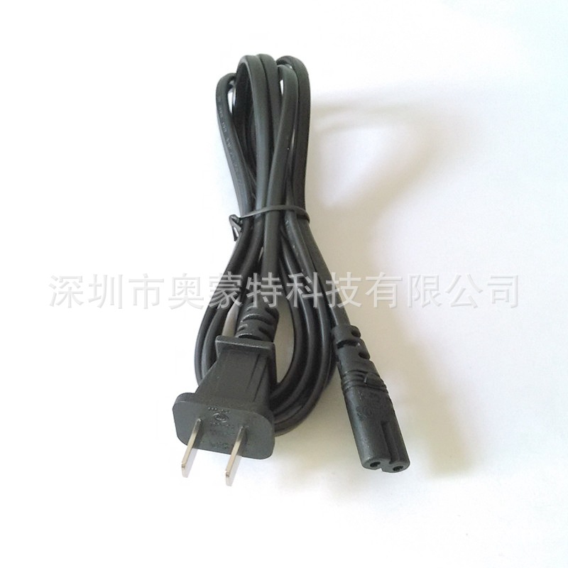 国标二插头扁线 国标两电源线 1.2mi国标两插电源线 8字电源线