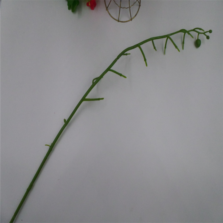 丝网花材料仿真花枝 绿色带苞蝴蝶兰杆长枝|ms
