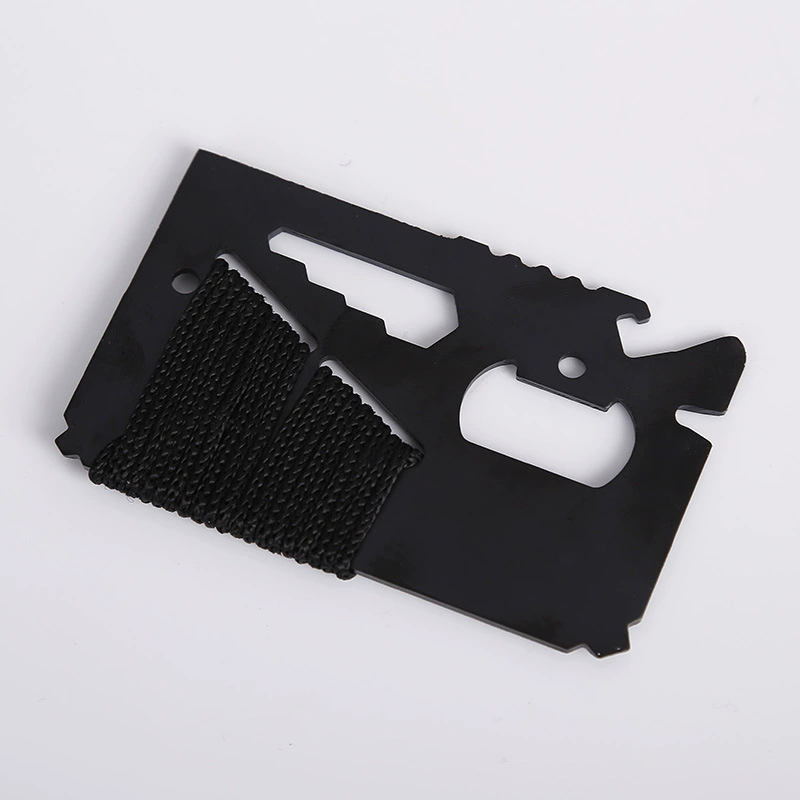 14‑in‑1 survival tool card, 435 stainless steel, compact multi‑function card 8.7×5.5×0.2 cm