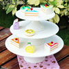 Wedding Dessert Ceramic Cake Plate White Main Cake Cup Fruits Card Settime Wedding Proposa