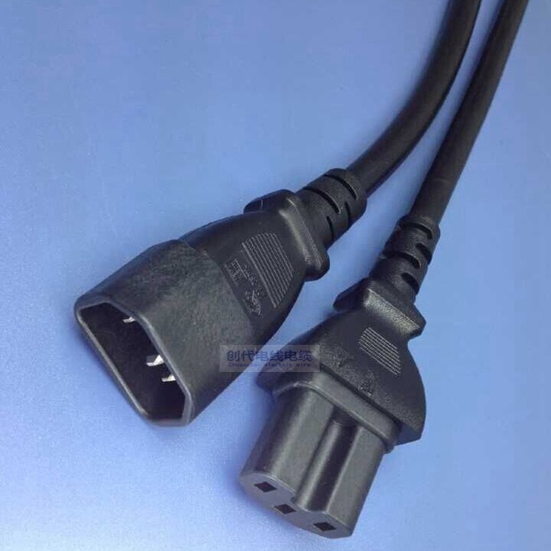 KC认证 C13-C14电源线 10A插头 品字公母对插延长线 品字型电源线