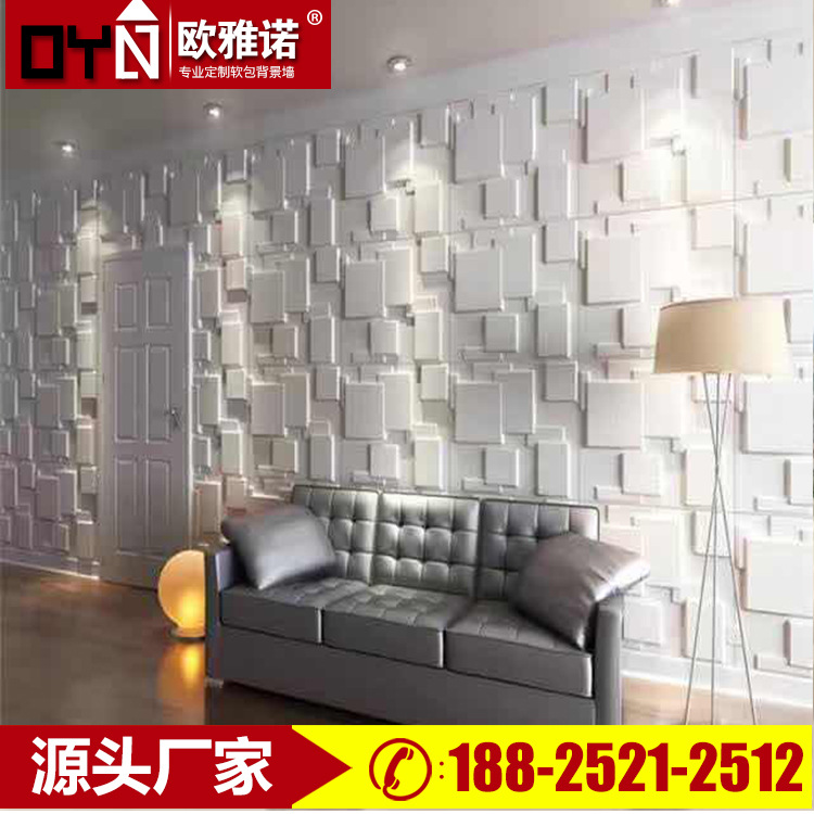 三维板立体3D板电视背景墙前台形象墙KTV服装店环保装饰材料墙纸