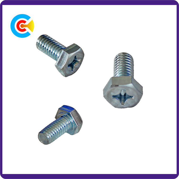 厂家销售十字六角螺丝 手拧外六角固定紧定平尾螺丝螺钉