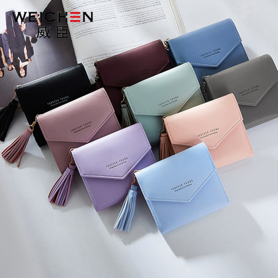 Wesson nữ ví đoạn ngắn thời trang đơn giản ví Hàn Quốc phiên bản của vị trí thẻ tua 30 phần trăm hoang dã ví nhỏ phong bì