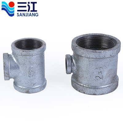 厂家直销变径三通 经久耐用横向型玛钢变径三 煤气管道变径三通