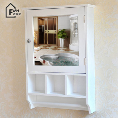 厂家批发简约时尚浴室卫生间镜柜 毛巾杆墙壁吊柜挂柜一件代发|ms