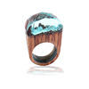 Wooden ring, ethnic fashionable resin, ethnic style, city style