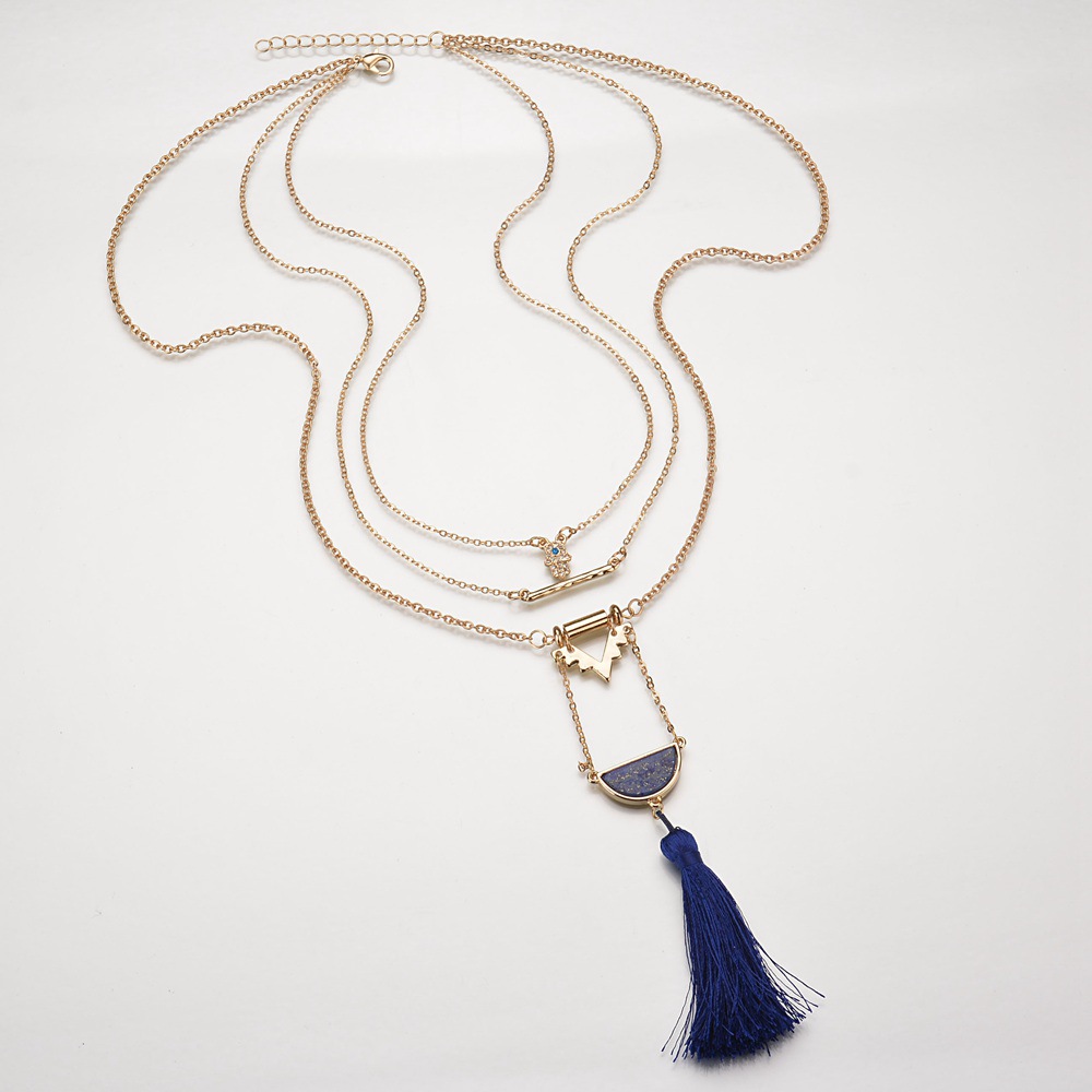 Occident and the United States Turquoisenecklace (blue)NHBQ1018-blue