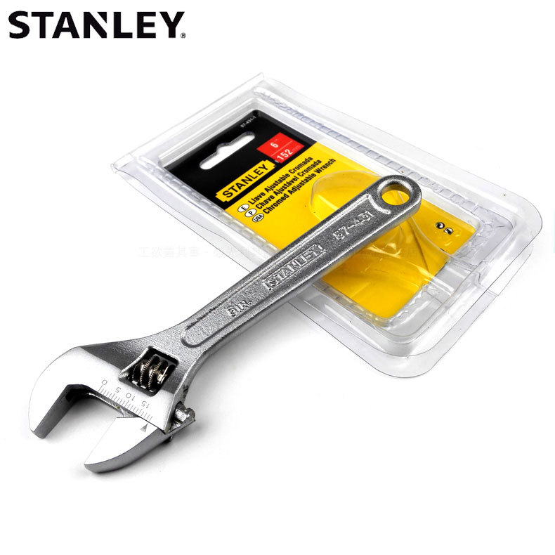 史丹利活动扳手6寸 带刻度光柄活络扳手 万能活口扳手87-431-1-23