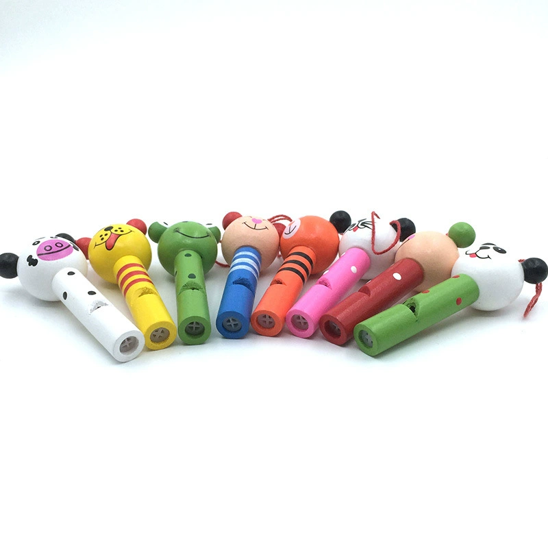 Wooden music children's toy, ecological mobile phone, backpack, creative cartoon bag decoration, whistle