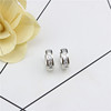 Copper material, square zirconium, earrings, Korean style, Aliexpress, Amazon