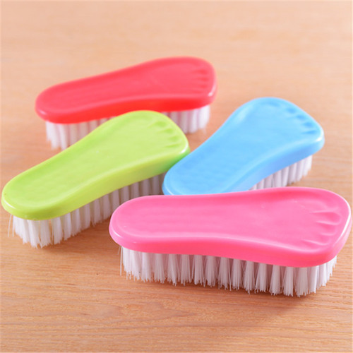 Daily cleaning creative foot plastic color laundry brush bristle brush shoe cleaning brush small board brush Yiwu wholesale