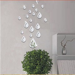 2017 New House Renovation Raindrop Wall Sticker, 3D Acrylic Mirror Wall Sticker, 3D Relief Expands Space