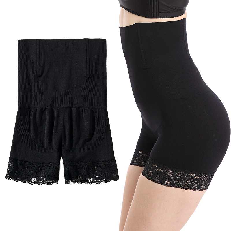 新款透气无痕蕾丝高腰收腹塑身裤束身裤超大码裤安全裤三分裤|ms