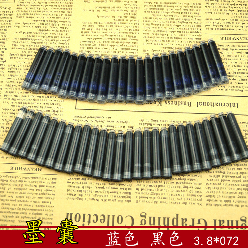 Venta de fábrica bolsa de tinta estudiante pluma portátil pluma tinta bolsa al por mayor bolsa de tinta negra azul