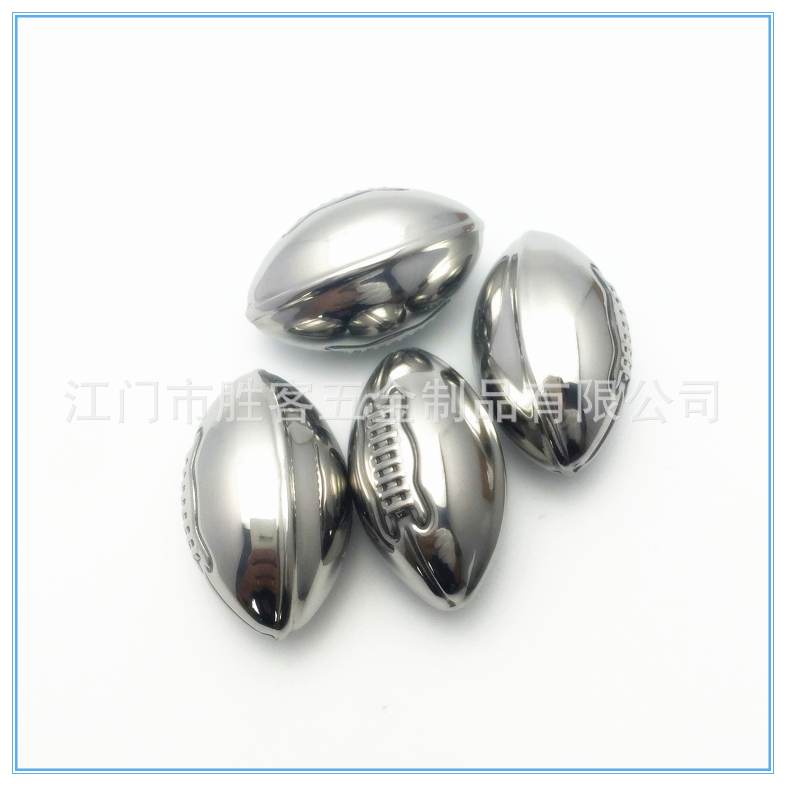 厂家直销304不锈钢冰粒冰酒石威士忌冰块创意酒具橄榄球冰粒