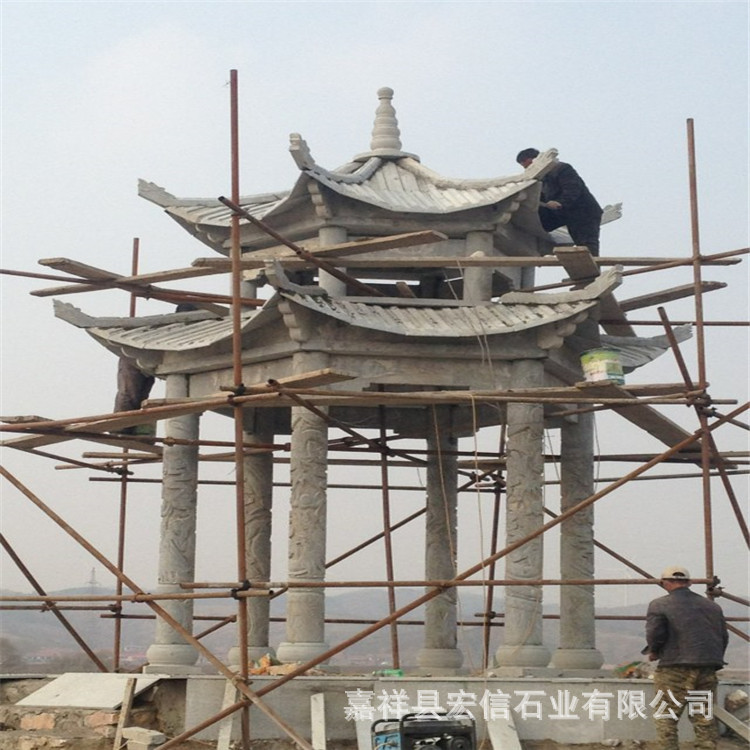 石雕凉亭