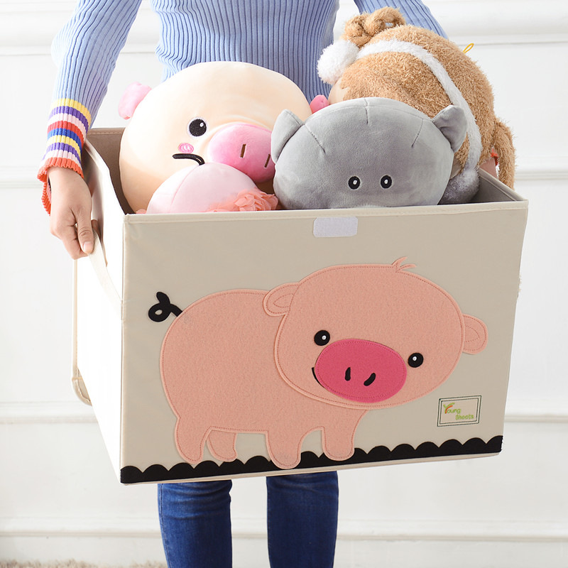 兒童玩具收納箱整理箱寶寶卡通大號儲物箱玩具衣物收納廠家直銷