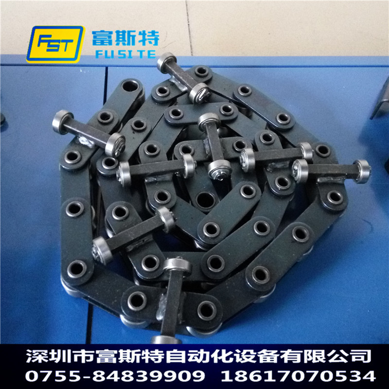 链条厂家批发50.8空心涂装链条，无尘涂装架空倒品字输送链条。