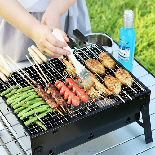 Wholesale baking brush seasoning brush barbecue tools food pig hair brush oil brush wooden handle brush bulk order