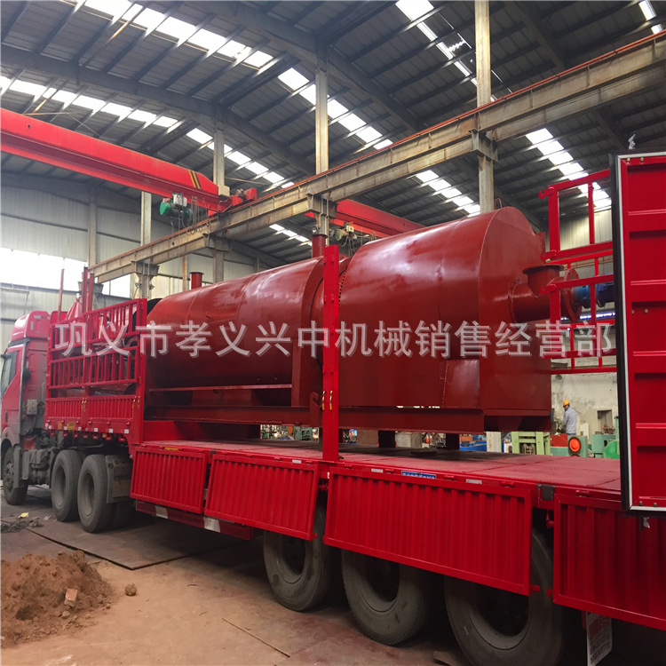 活性炭加工炭化设备 连续式椰壳制炭机 自动化滚筒炭化炉节省人工