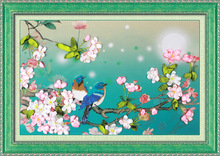 欧锦年华丝带绣厂家直销 彩印挂画倾心蜜语 客厅房间玄关装