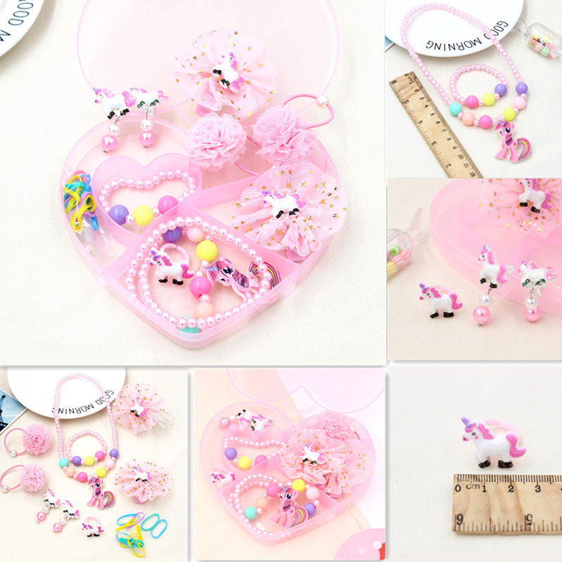 Korean Girl Necklace Hair Accessories Box Headdress Gift Gift Box Jewelry Set display picture 29