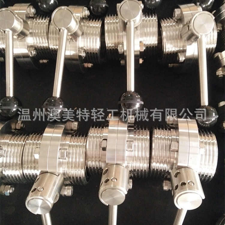 厂家直销不锈钢螺纹蝶阀 卫生级高洁净T型外螺纹食品级蝶阀