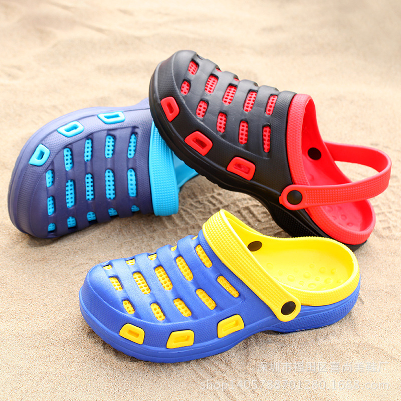 wholesale new pattern Summer and fall men and women eva double-deck Pore Crocs Sandy beach slipper outdoors lovers Baotou Garden tow