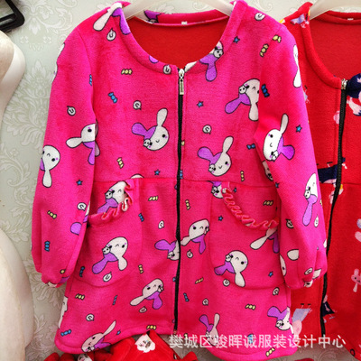 儿童罩衣长袖宝宝吃饭罩衣防水绘画儿童围裙画画衣秋冬法兰绒批发|ru