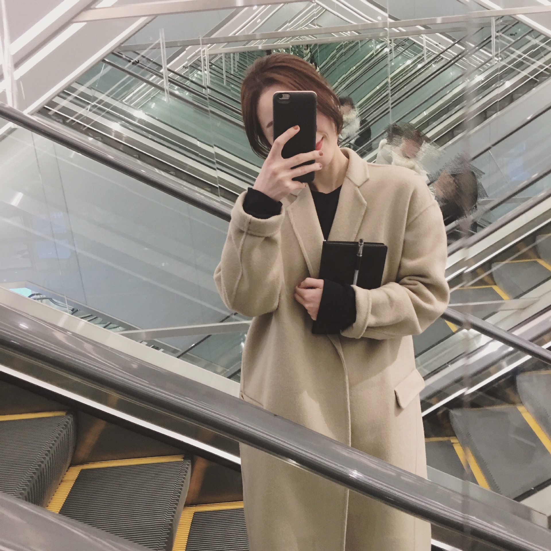 18 mùa thu và mùa đông phiên bản mới của Hàn Quốc của hồ sơ màu sắc nặng của bột yến mạch trà lỏng làm thủ công áo khoác hai mặt mẫu áo dạ đẹp 2021