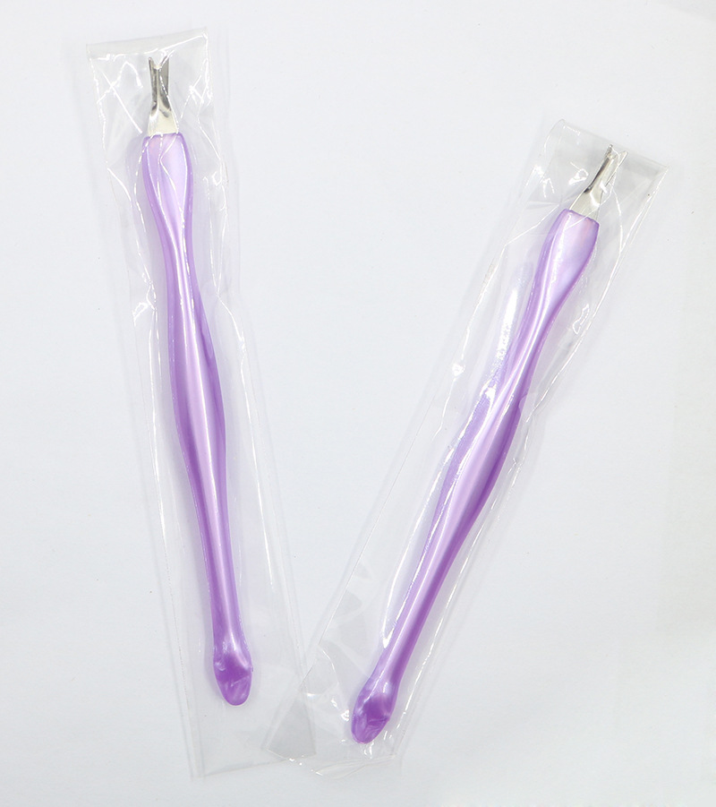 Herramientas de uñas piel muerta cuchillo de empuje piel muerta tenedor reparación Borde de uñas cutina recorte de uñas pala de piel muerta OFERTA ESPECIAL