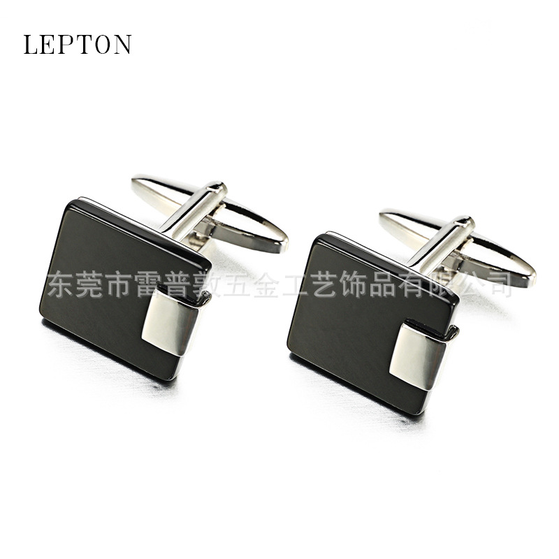 Factory Direct Sales fashion agate cufflinks men's French cufflinks a variety of elegant black glass cuff nails wholesale