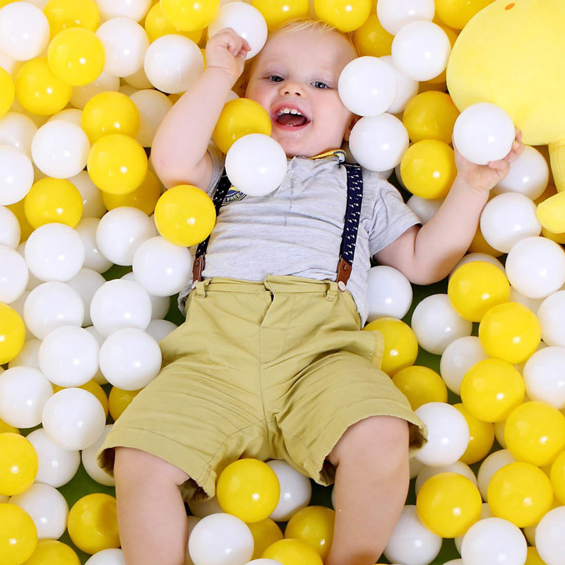 塑料加厚白色波波球海洋球宝宝彩色儿童室内塑胶玩具球