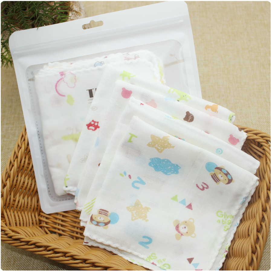 思考蛙精品装宝宝洗脸喂奶巾纱布高密度30*30cm 实体供货|ms