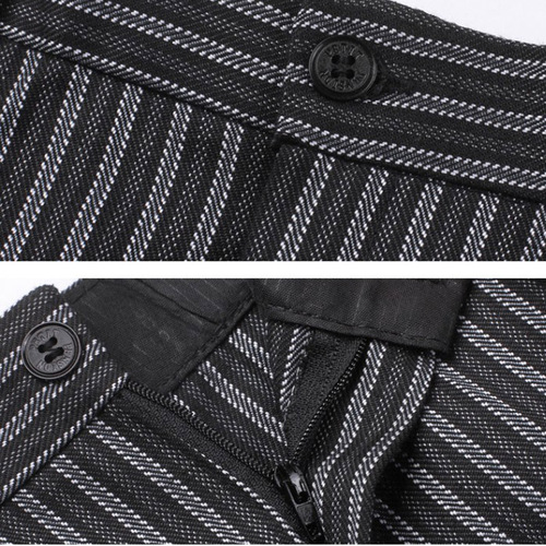 Wholesale Chef Work Pants Hotel Uniform Pants Kitchen Striped Chef Pants Restaurant Waiter Elastic Pants